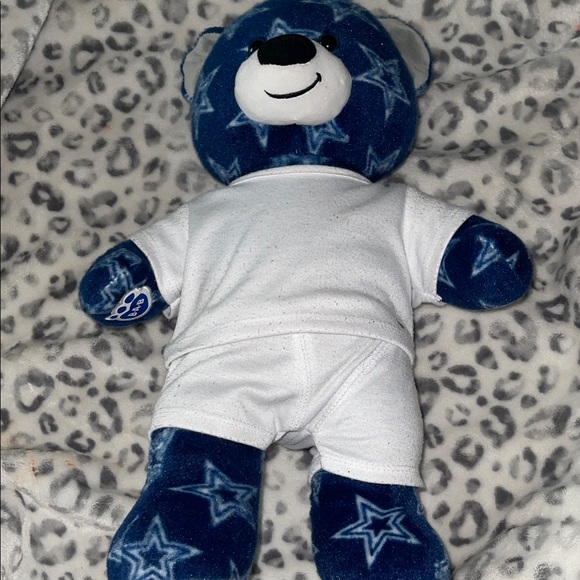 Build-A-Bear Other - Blue Starry Cowboys Teddy Bear with White Outfit
